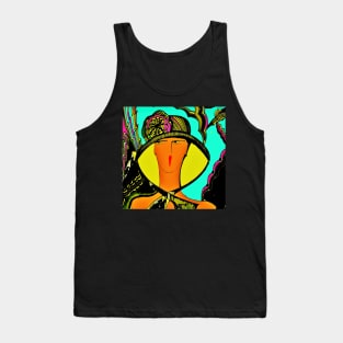 tropical colours art deco summer hat Tank Top